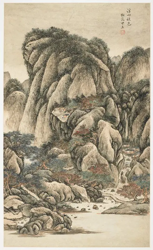 Autumnal Colors Among Streams and Mountains by Jin Yongxi