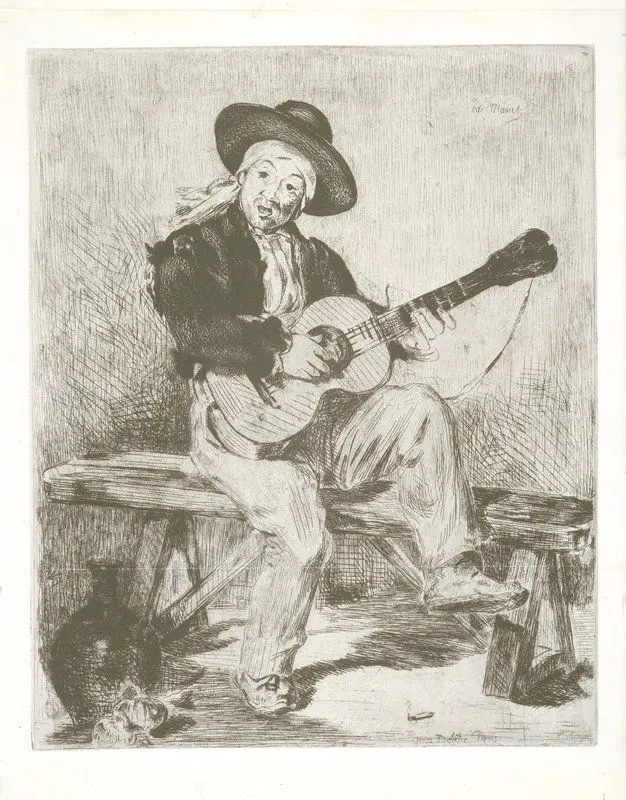 The Spanish Singer by Édouard Manet