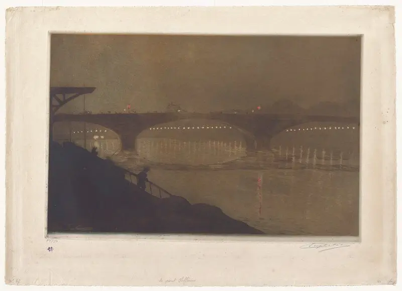 Le pont Solferino by Eugène Delâtre