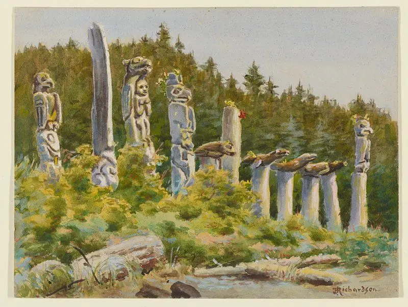 Oldest Graves on the Beach, Kasaan by Theodore J. Richardson