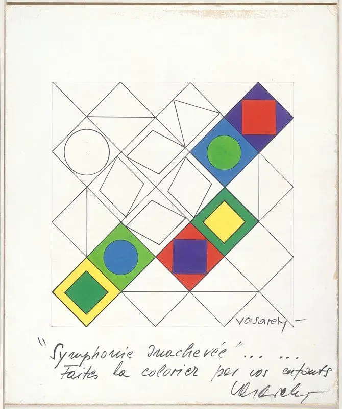 Symphonie Inachevee by Victor Vasarely