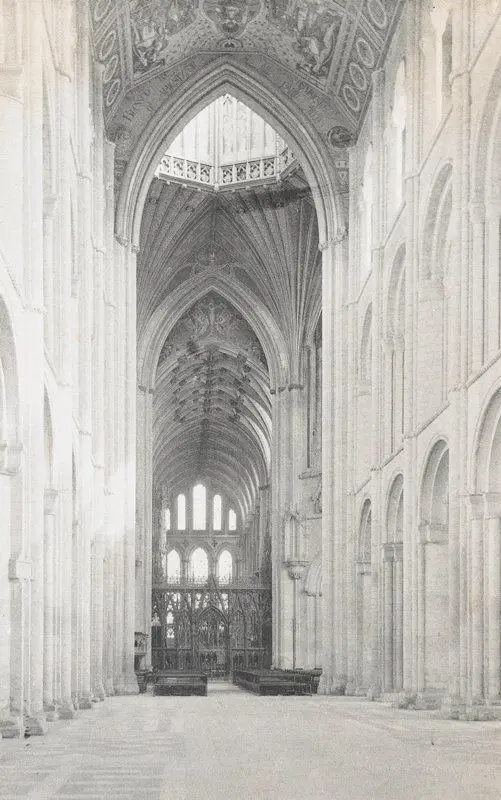 Ely Cathedral, Nave to East by Frederick H. Evans