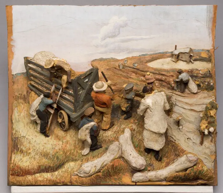 Maquette for the painting Weighing Cotton by Thomas Hart Benton