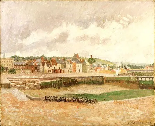 Dieppe: Duquesne Basin at Low Tide, Afternoon by Camille Pissarro