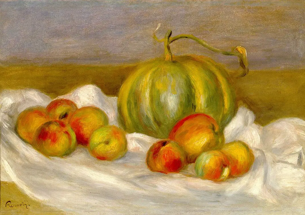 Still Life with Melon and Peaches by Auguste Renoir
