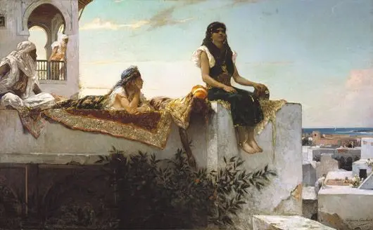 Evening on the Terrace (Morocco) by Jean-Joseph Benjamin-Constant