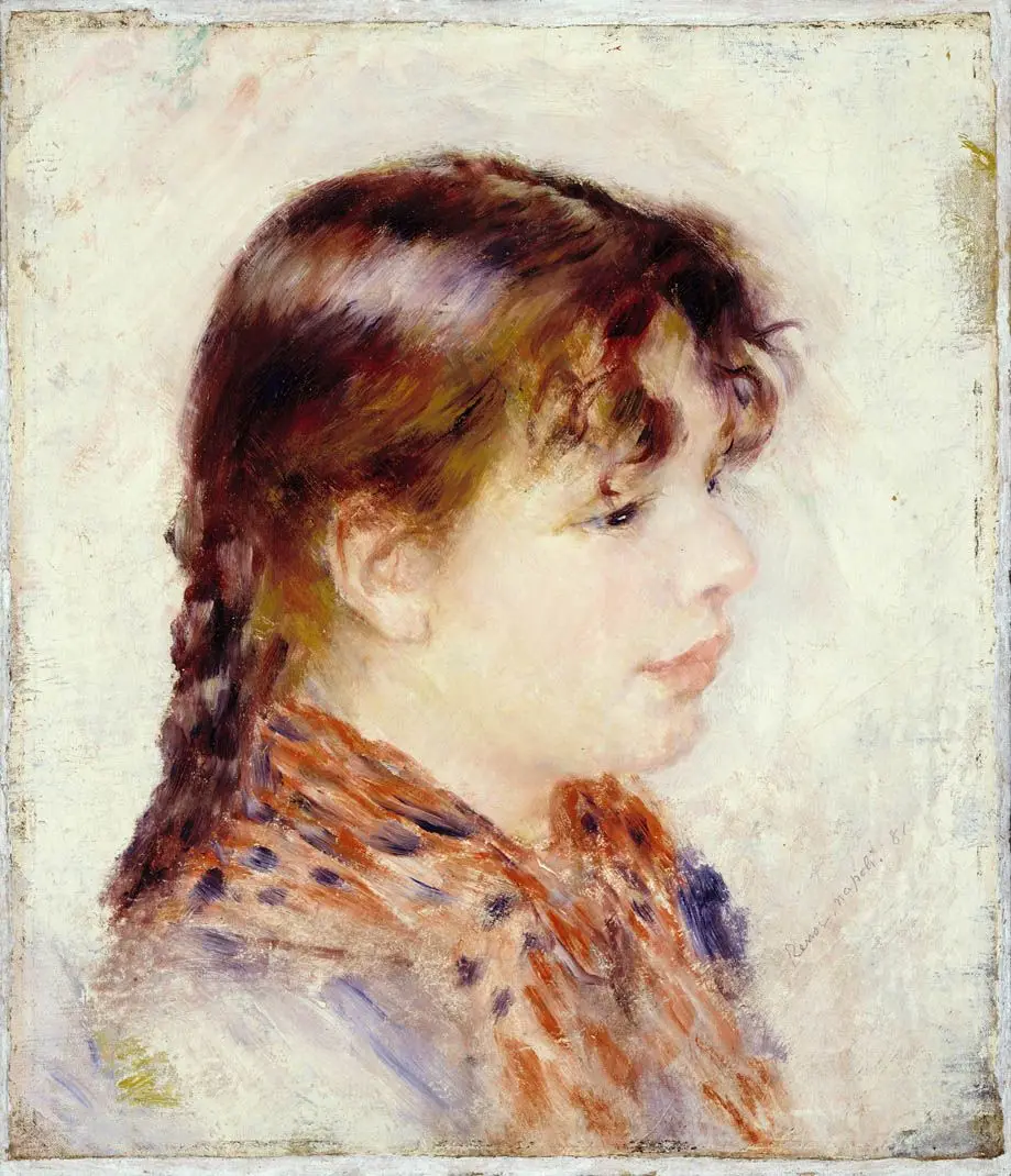 Head of a Neapolitan Girl by Auguste Renoir
