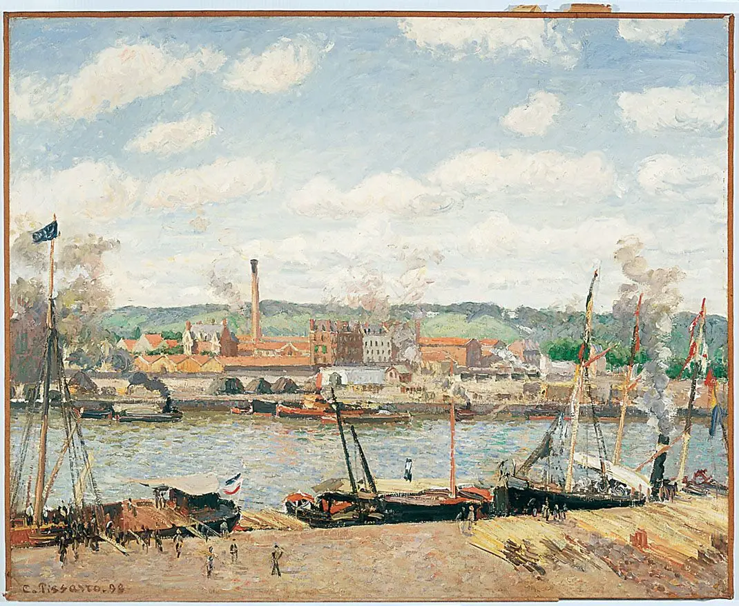 View of the Oissel Cotton Mill, near Rouen by Camille Pissarro