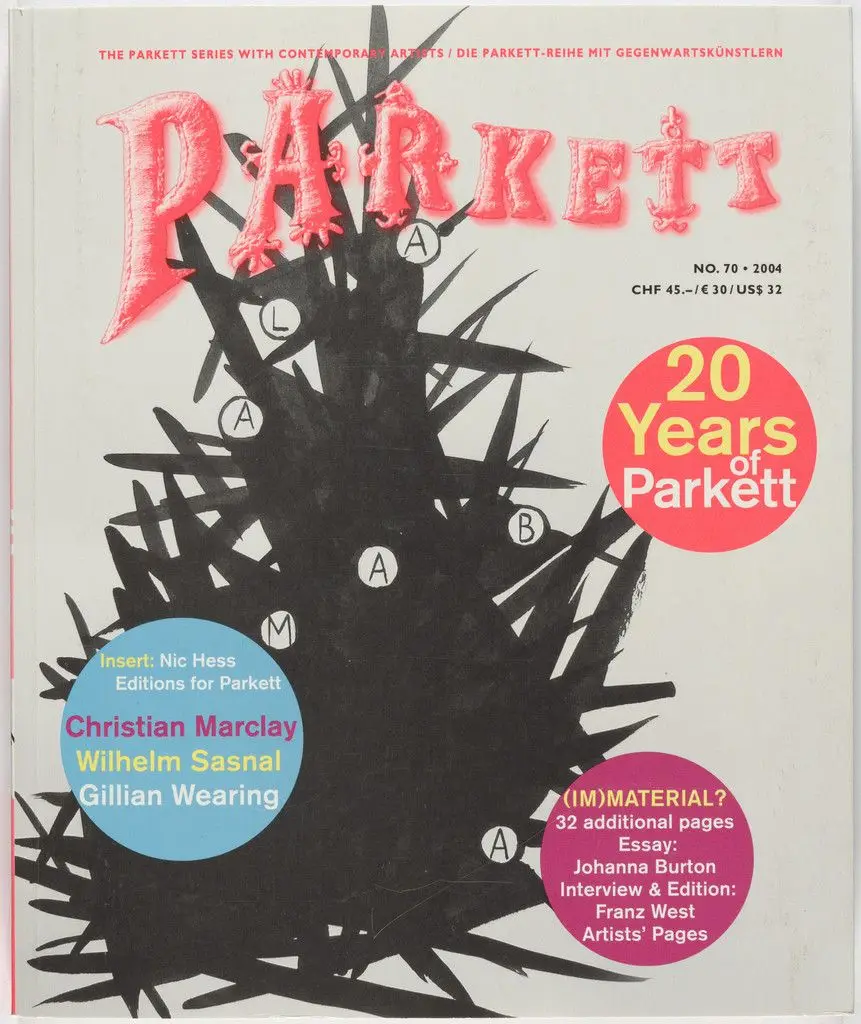 Parkett no. 70 by Franz West, Christian Marclay, Wilhelm Sasnal, Gillian Wearing, Various Artists