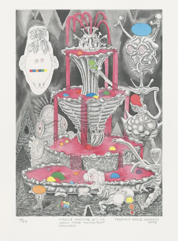 Miracle Machine # 1 or Vegan-Made Moundmeat Fountain from The Ossified Theosophied by Trenton Doyle Hancock