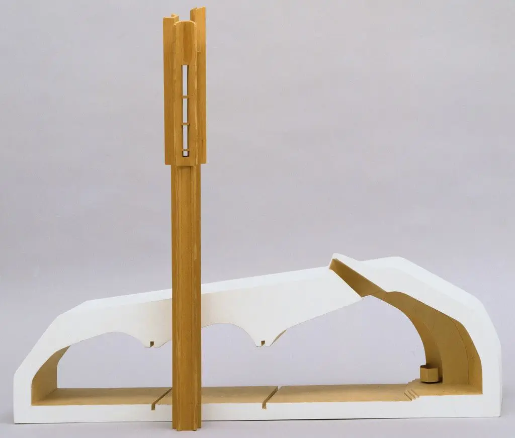 Church of the Three Crosses, Vuoksenniska, Imatra, Finland, Section model by Alvar Aalto