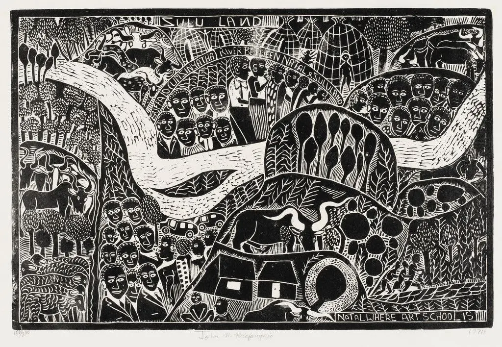 Natal Where Art School Is by John Muafangejo