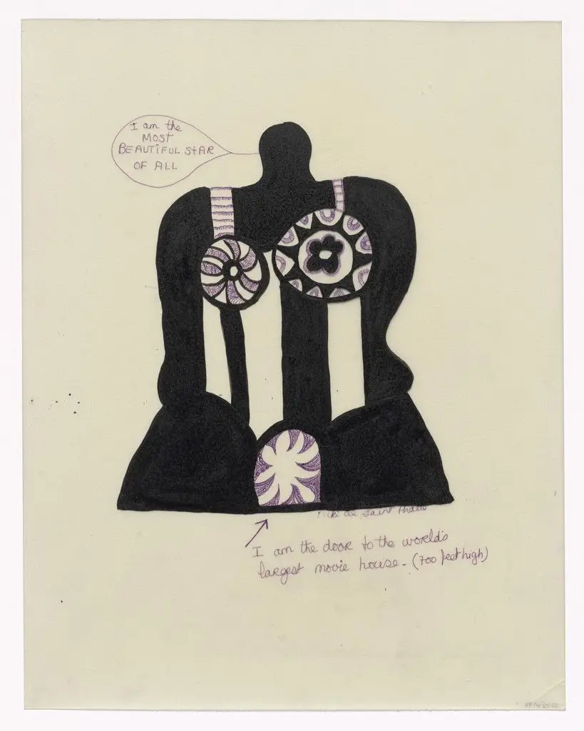 Preparatory drawing for In Memory of My Feelings by Niki de Saint Phalle