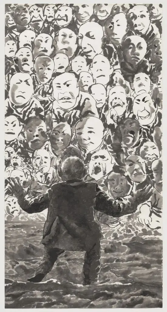 Ink-and-Wash Painting No. 2 by Fang Lijun