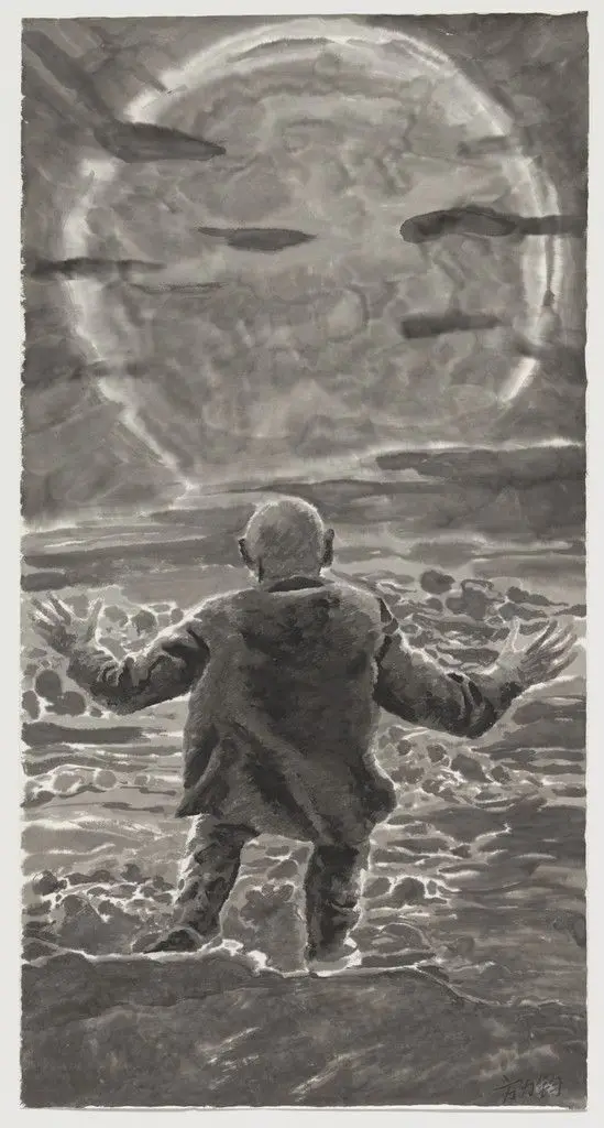 Ink-and-Wash Painting No. 3 by Fang Lijun