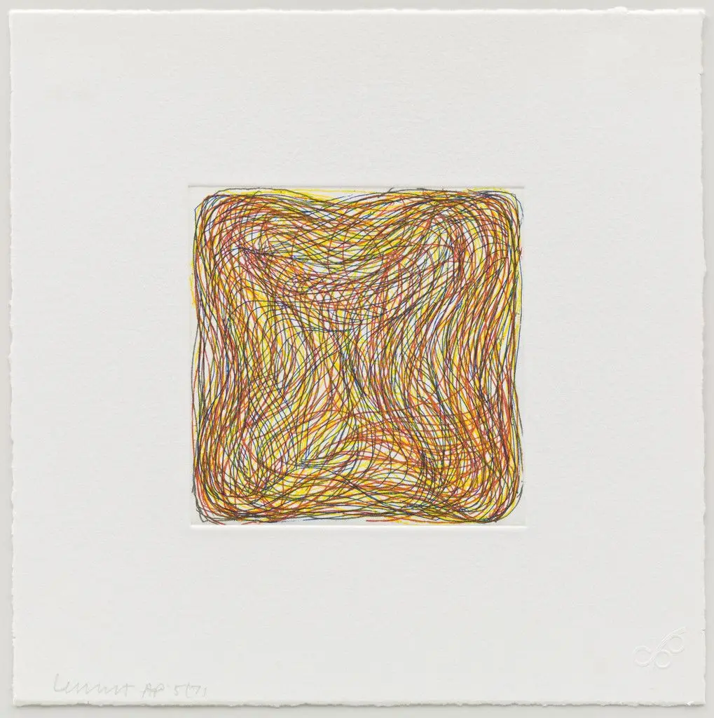 (7) from Eight Small Etchings/Color by Sol LeWitt