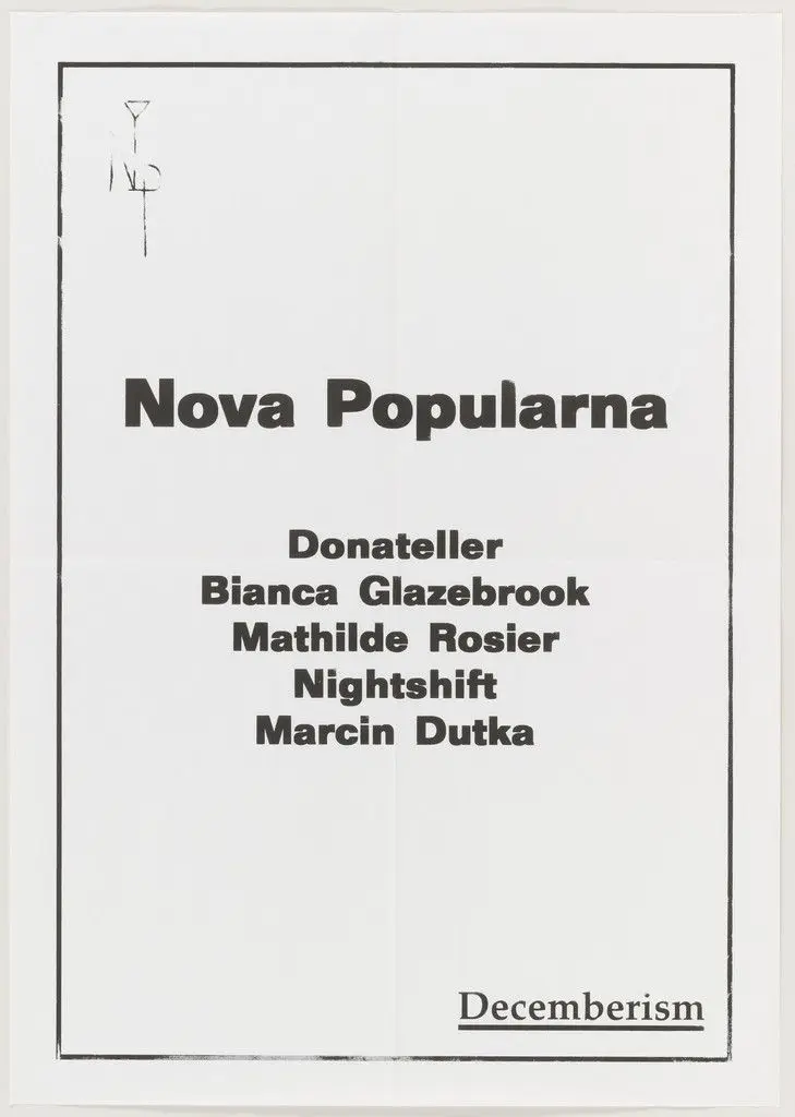 Nova Popularna by Lucy McKenzie, Decemberism Records, Brussels