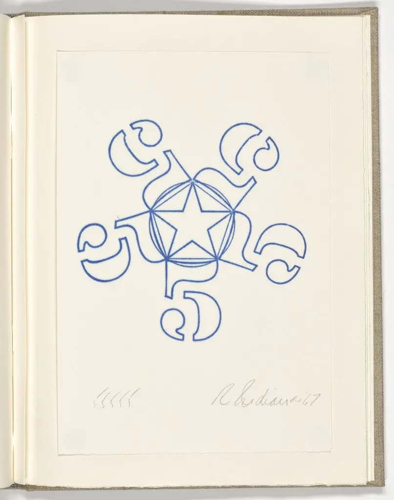 55555 (folio 10) from Stamped Indelibly by Robert Indiana