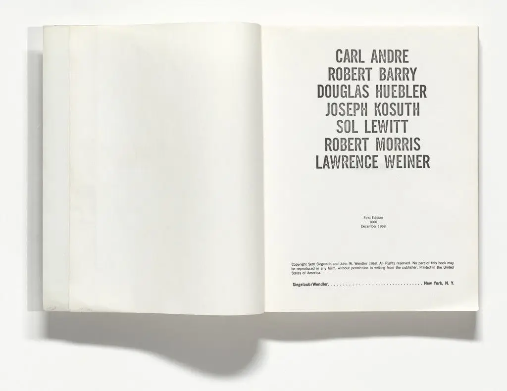 Untitled (Xerox Book) by Lawrence Weiner, Robert Morris, Joseph Kosuth, Douglas Huebler, Robert Barry, Sol LeWitt, Carl Andre, Various Artists