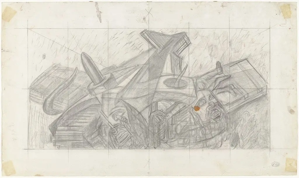 Study for Dive Bomber and Tank by José Clemente Orozco