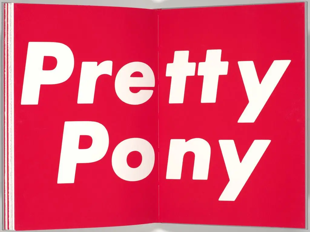 Double page plate (folios 30 verso and 31) from My Pretty Pony by Barbara Kruger