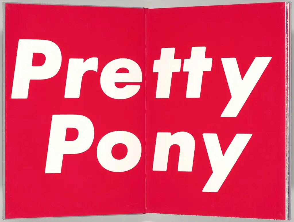Double page plate (folios 1 verso and 2) from My Pretty Pony by Barbara Kruger
