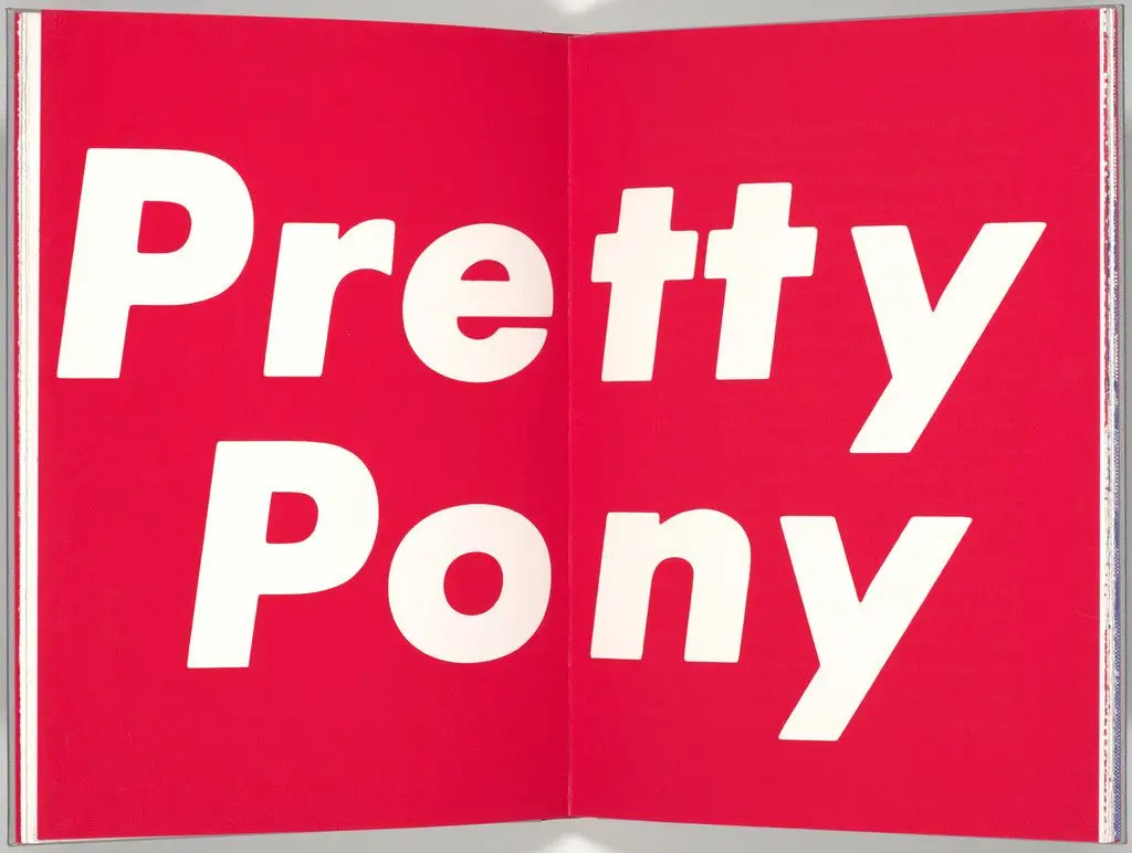 Double page plate (folios 14 verso and 15) from My Pretty Pony by Barbara Kruger