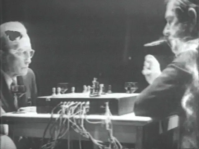 Marcel Duchamp and John Cage by Shigeko Kubota