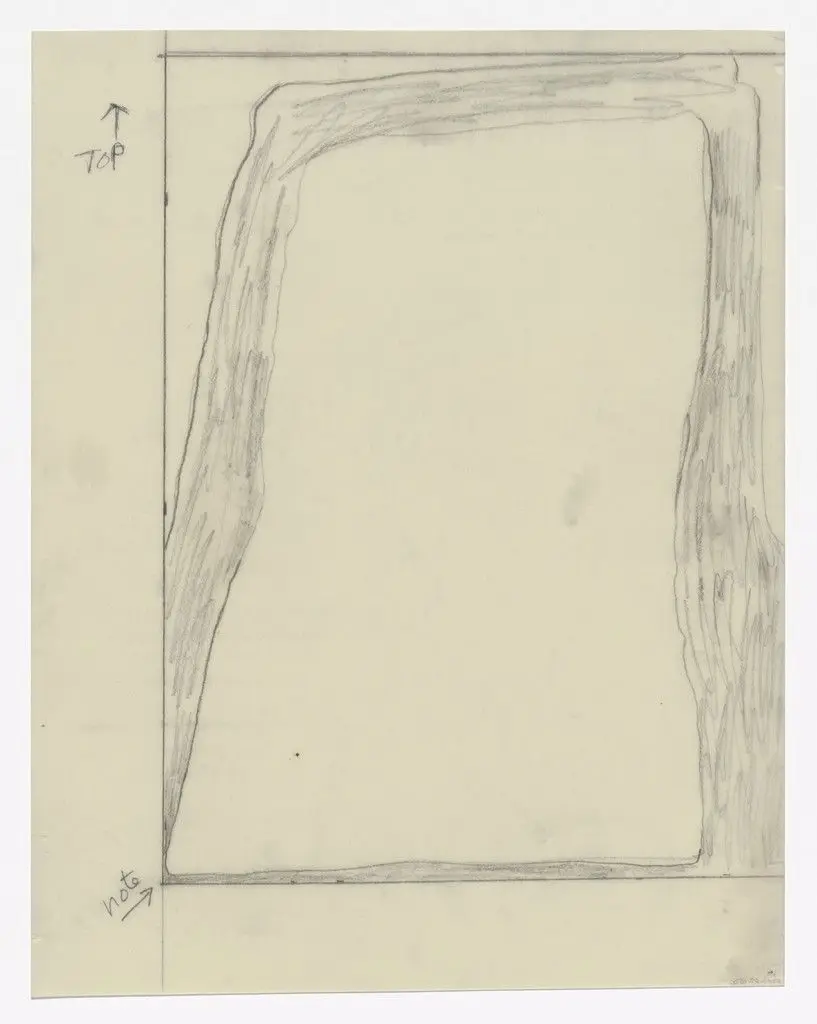 Unused preparatory drawing for In Memory of My Feelings by Helen Frankenthaler