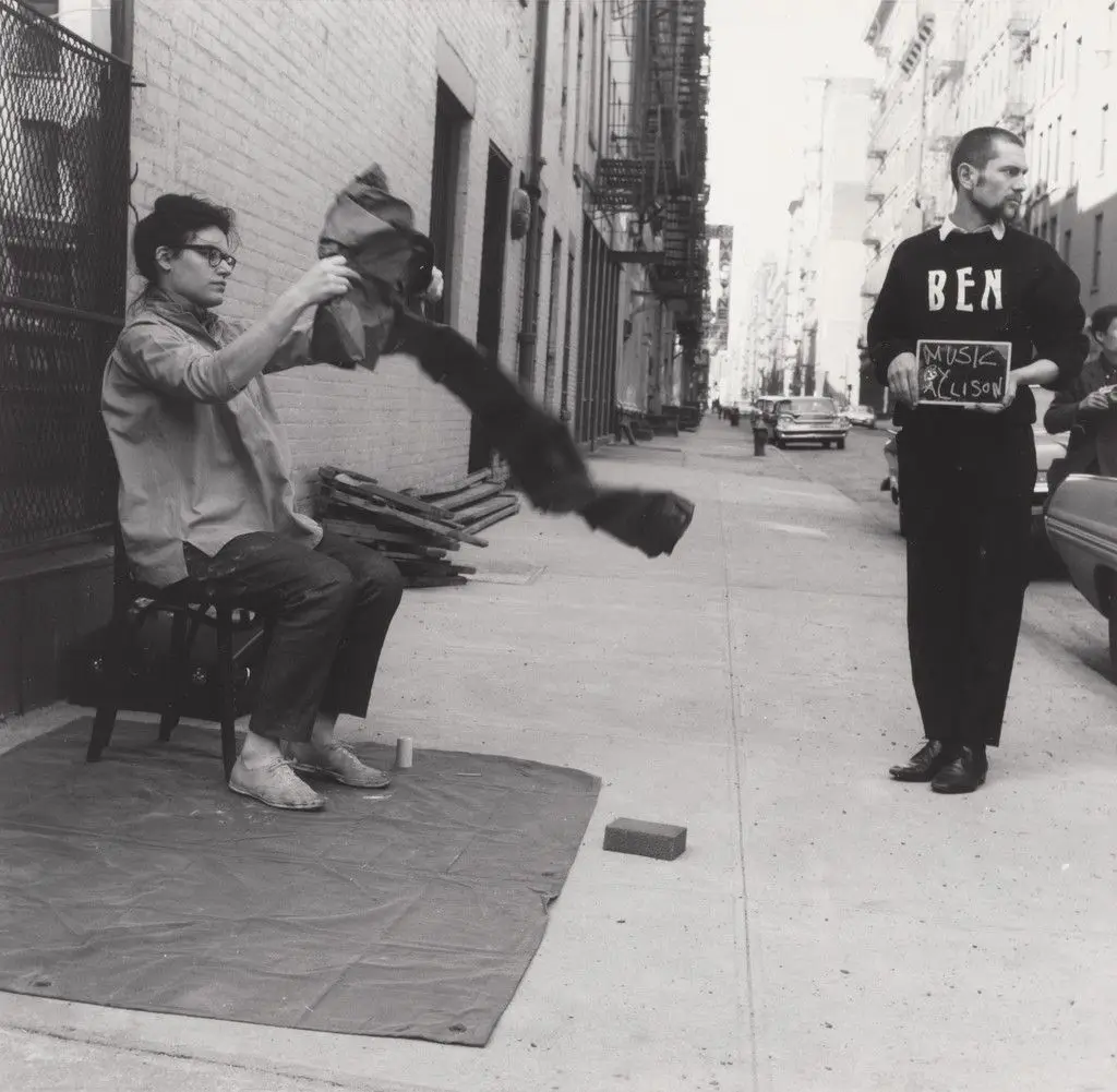 Music by Alison, performed during Fully Guaranteed 12 Fluxus Concerts, New York, May 23, 1964 by Alison Knowles