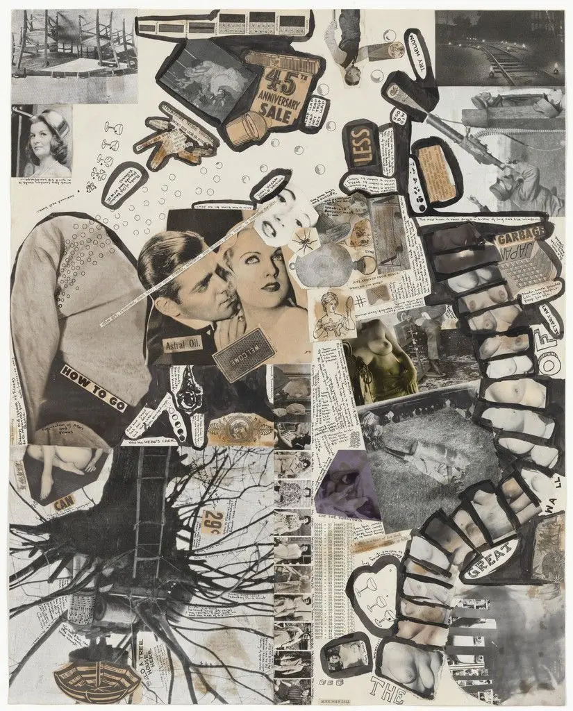 Mechanical for page 2 of Fluxus cc fiVe ThReE Fluxus newspaper no. 4, June 1964 by Robert Watts