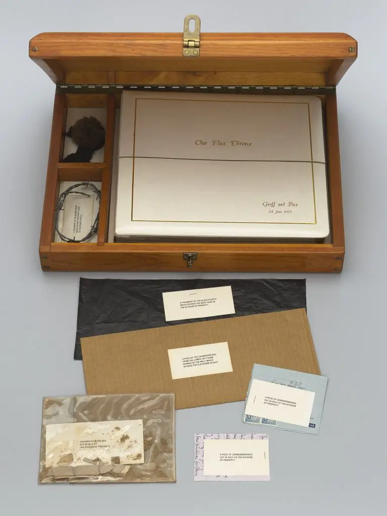 Flux Divorce Album by Geoffrey Hendricks, Nye Ffarrabas (formerly Bici Forbes and Bici Forbes Hendricks), George Maciunas, Peter Moore