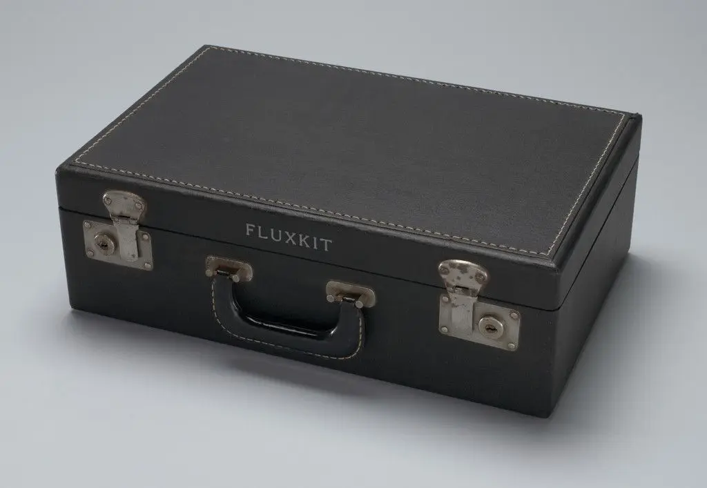 Fluxkit by Various Artists, Eric Andersen, Ay-O, George Brecht, John Chick, Robert Filliou, Albert M. Fine, Ken Friedman, Hi Red Center, Jack Coke’s Farmer’s Co-op, Joe Jones, Alison Knowles, Takehisa Kosugi, Shigeko Kubota, George Maciunas, Olivier Mosset, Serge Oldenbourg, Benjamin Patterson, James Riddle, Mieko Shiomi, Ben Vautier, Robert Watts