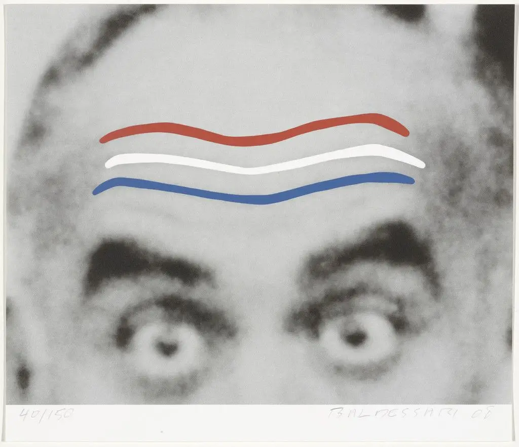 Raised Eyebrows/Furrowed Foreheads (Red, White, and Blue) from Artists for Obama by John Baldessari
