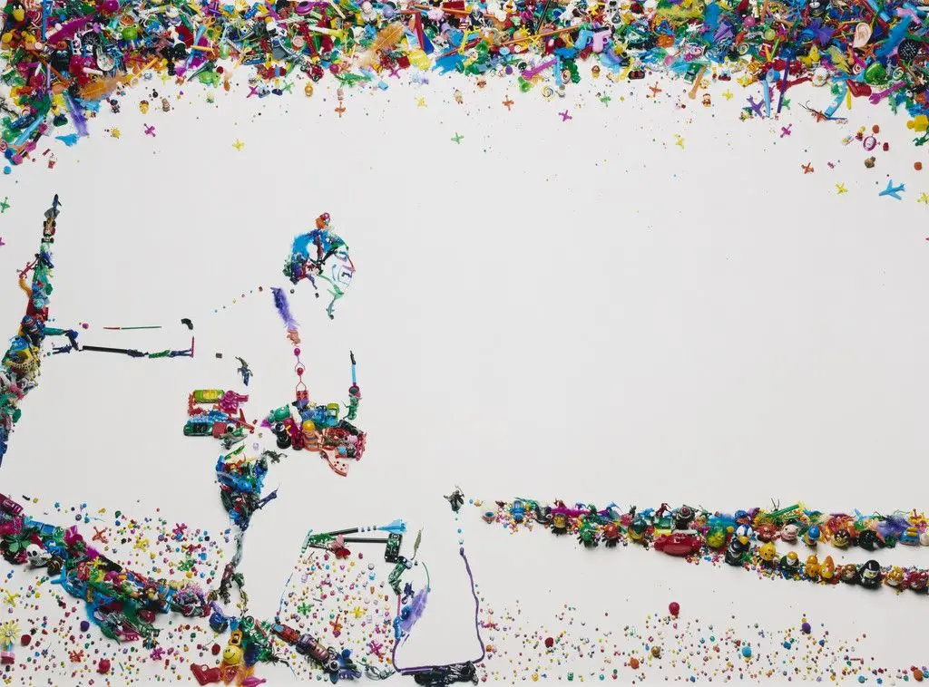 Death of a Loyalist Militiaman Frederico Borrell García, after Robert Capa by Vik Muniz