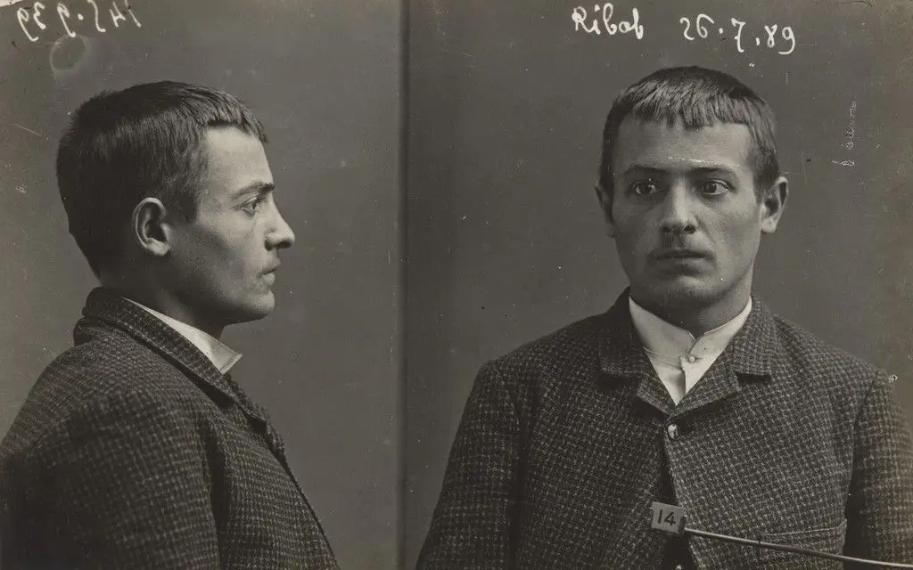Unidentified mug shot by Alphonse Bertillon