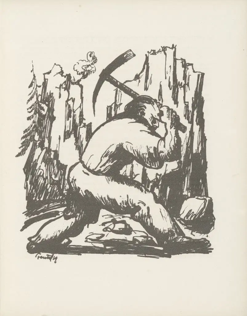 Untitled (plate, page 15) from the periodical Münchner Blätter für Dichtung und Graphik, vol. 1, no. 1 (January 1919) by Walther Teutsch