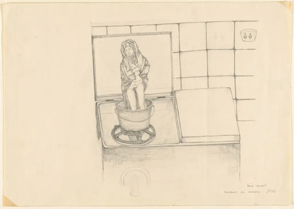 Madonna on the Gas Stove (Madonna an Gasherd) by VALIE EXPORT