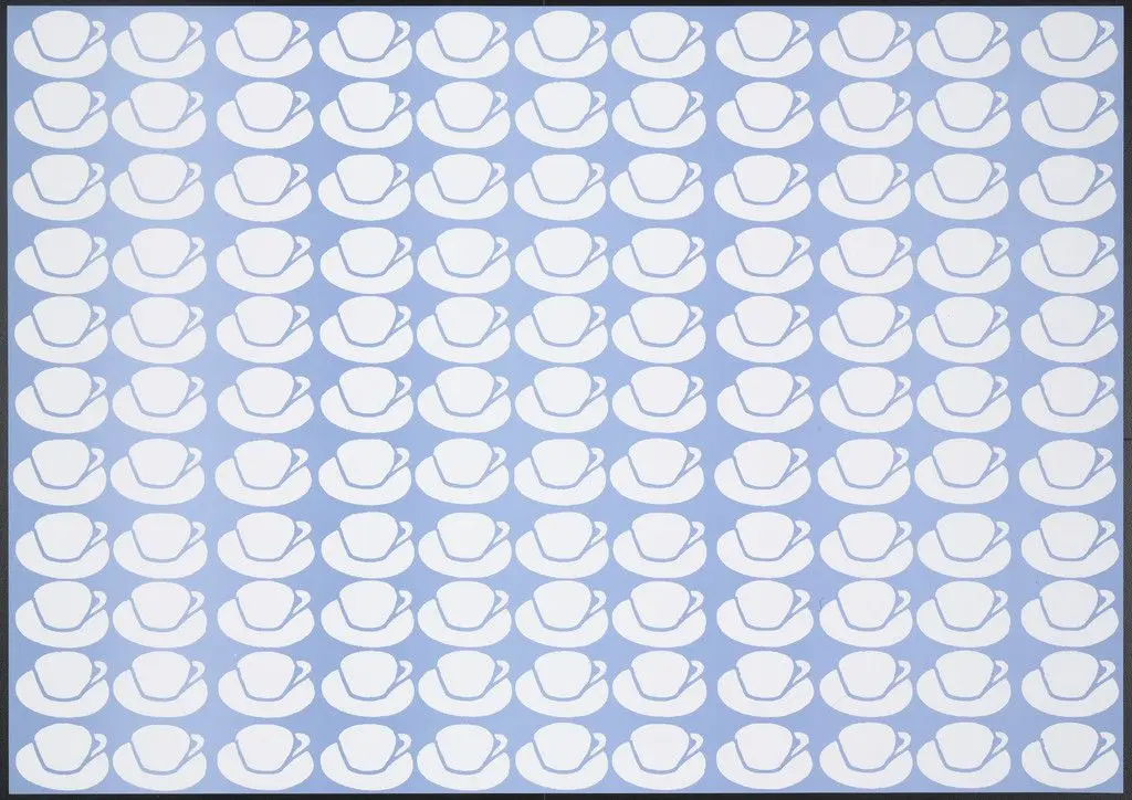 Cups Wallpaper by Thomas Bayrle