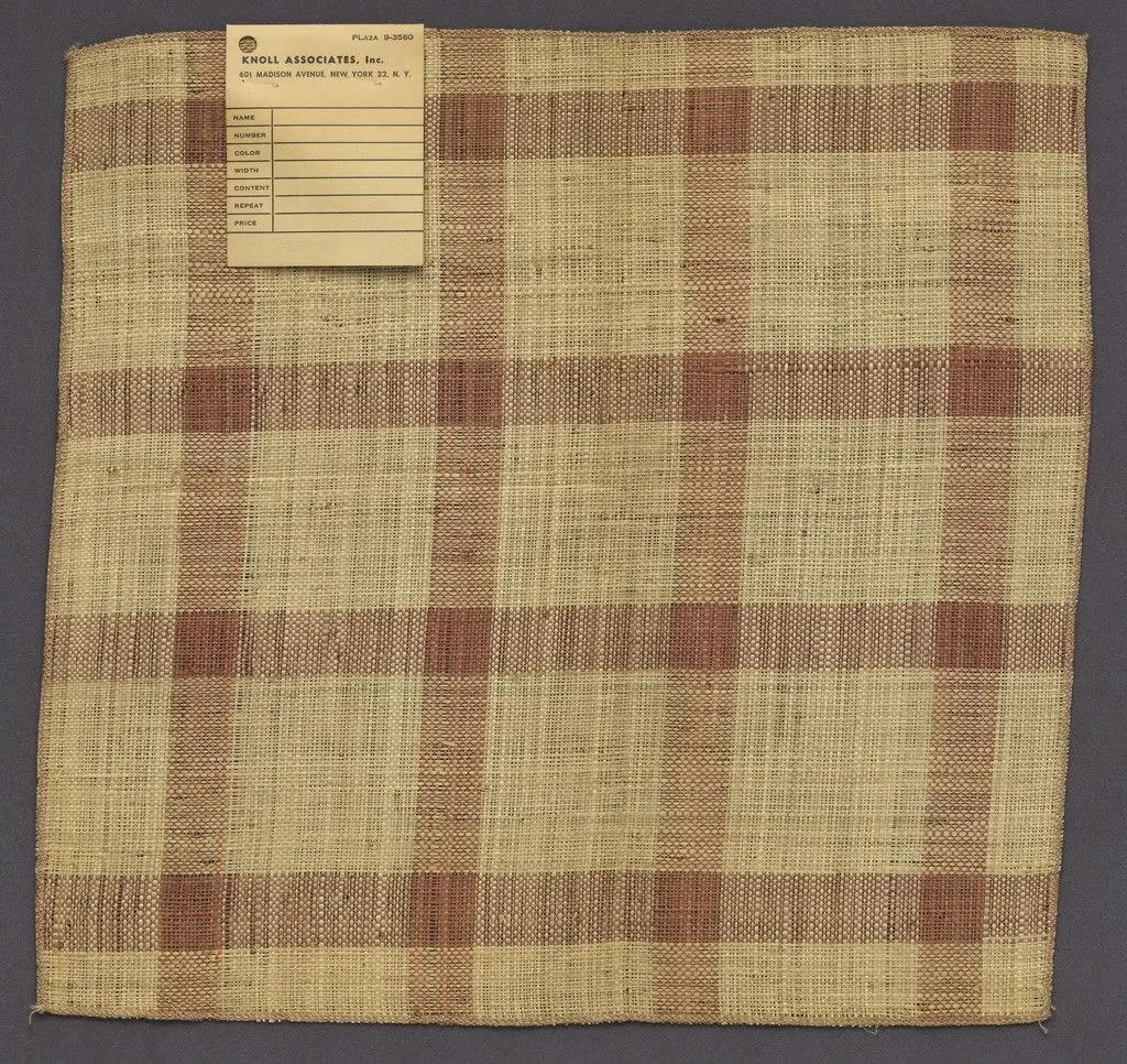 Pandanus fabric sample by Knoll Textiles, New York, NY, Unidentified Designer