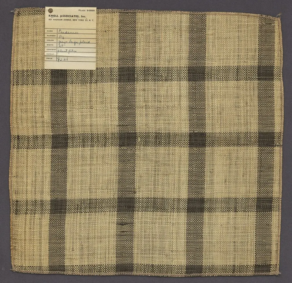 Pandanus fabric sample (P3) by Knoll Textiles, New York, NY, Unidentified Designer