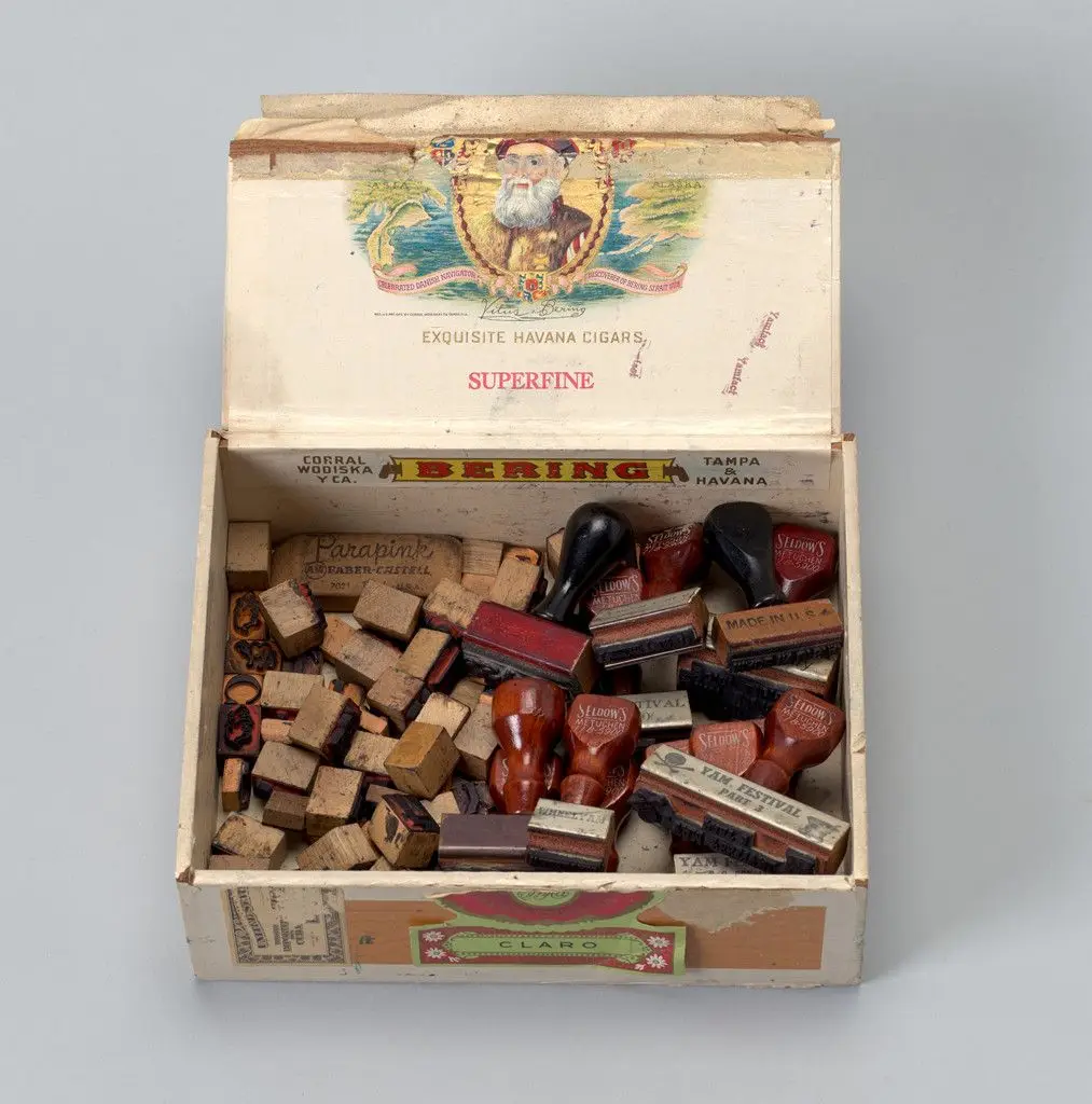 A Box of Yam Festival and Other Rubber Stamps by George Brecht