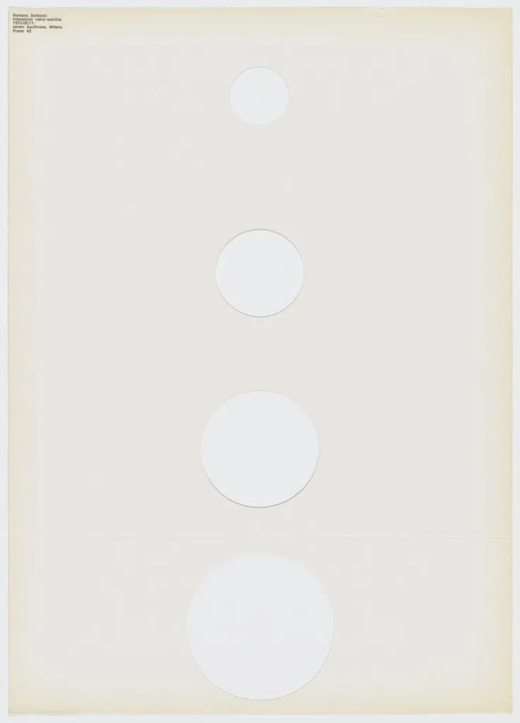 Romano Santucci (Internazione Visivo-Suonica), poster 43 by A. G. Fronzoni