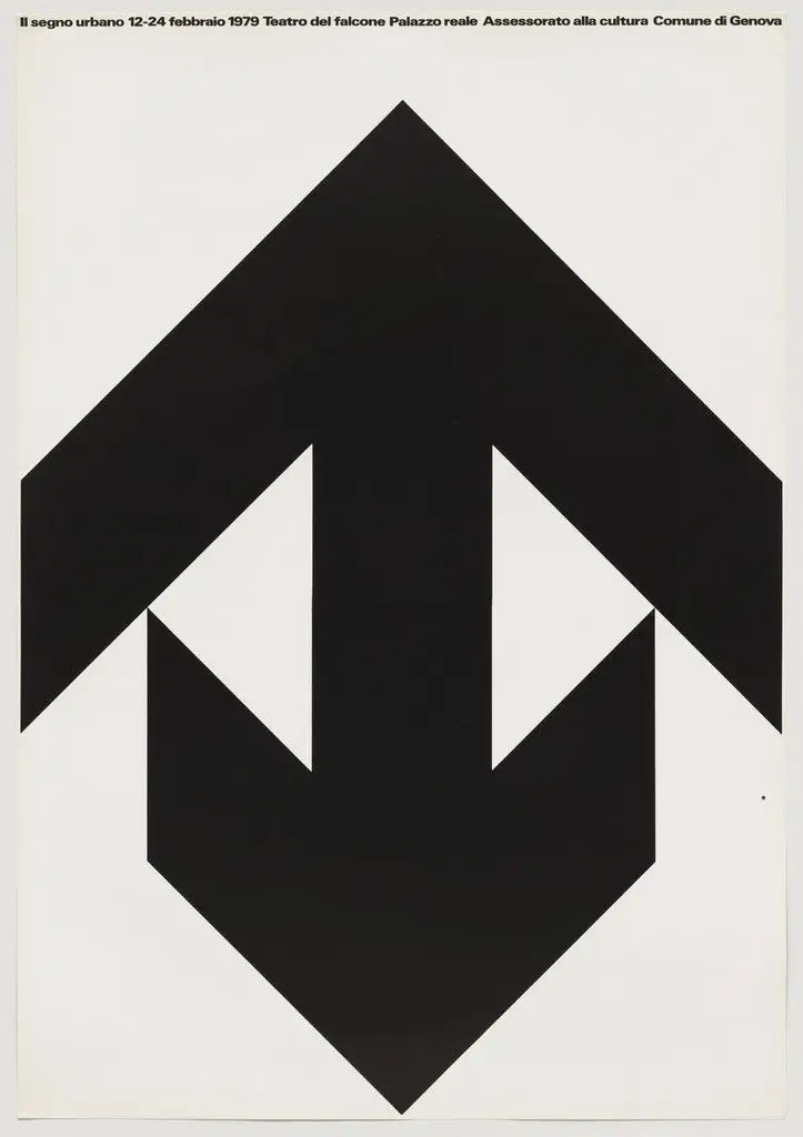 Il Segno Urbano (The Urban Sign) (Poster for the Genoa cultural program Arte e Città [Art and the City]) by A. G. Fronzoni