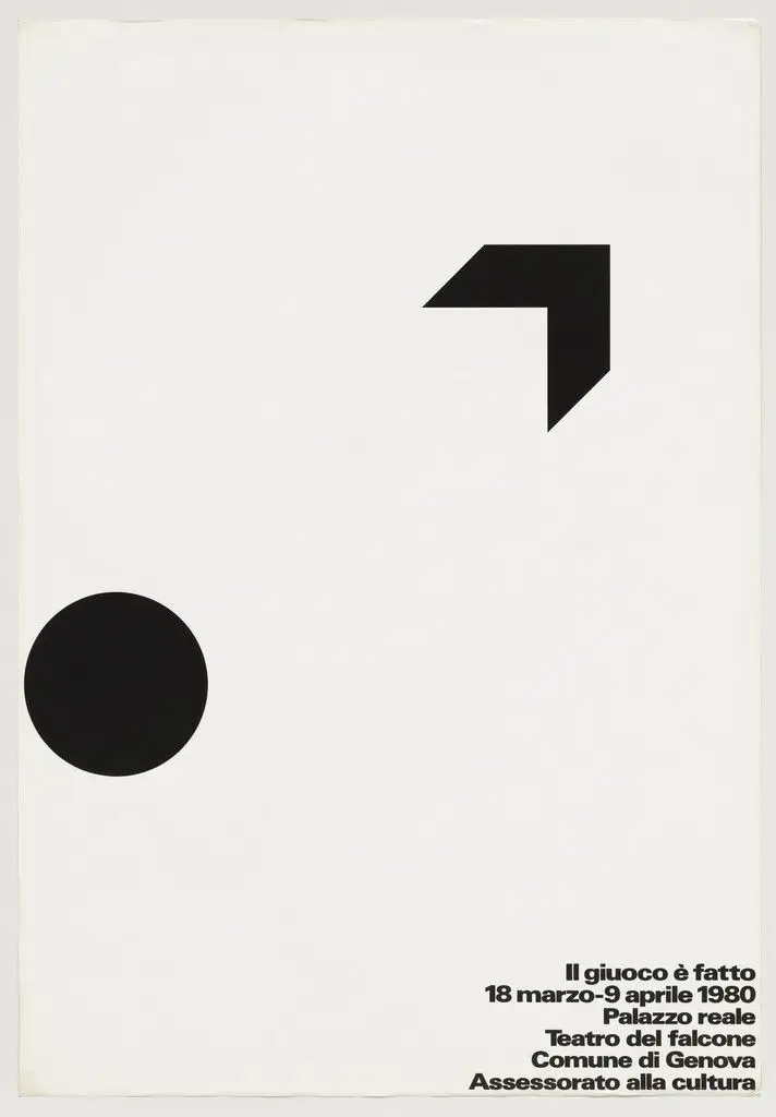 Il Giuoco é Fatto (The Game is Done) (Poster for the Genoa cultural program Arte e Città [Art and the City]) by A. G. Fronzoni