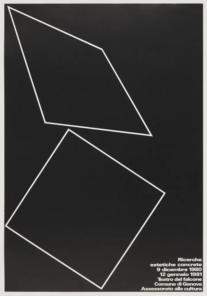 Richerche Estetiche Concrete (Aesthetic Concrete Research) (Poster for the Genoa cultural program Arte e Città [Art and the City]) by A. G. Fronzoni
