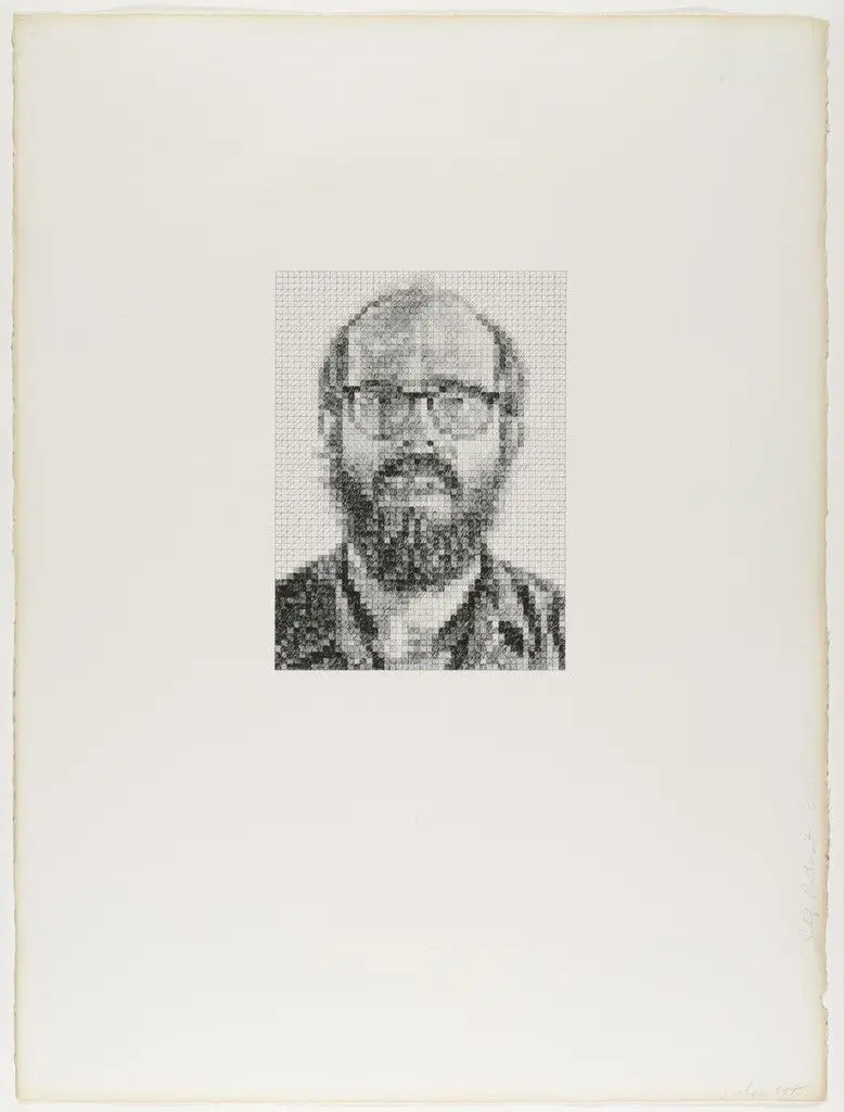 Self-Portrait 6x1 by Chuck Close