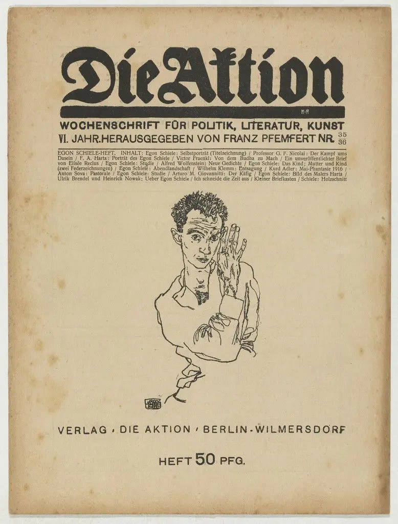 Die Aktion, vol. 6, no. 35/36 by Egon Schiele