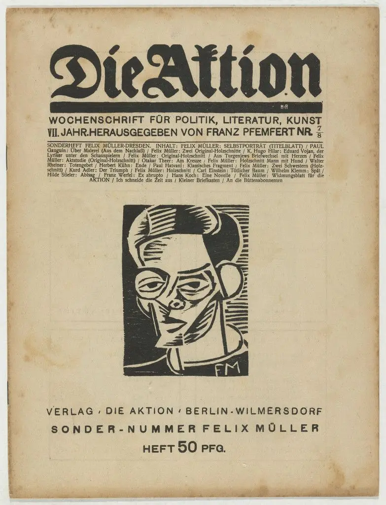 Die Aktion, vol. 7, no. 7/8 by Conrad Felixmüller