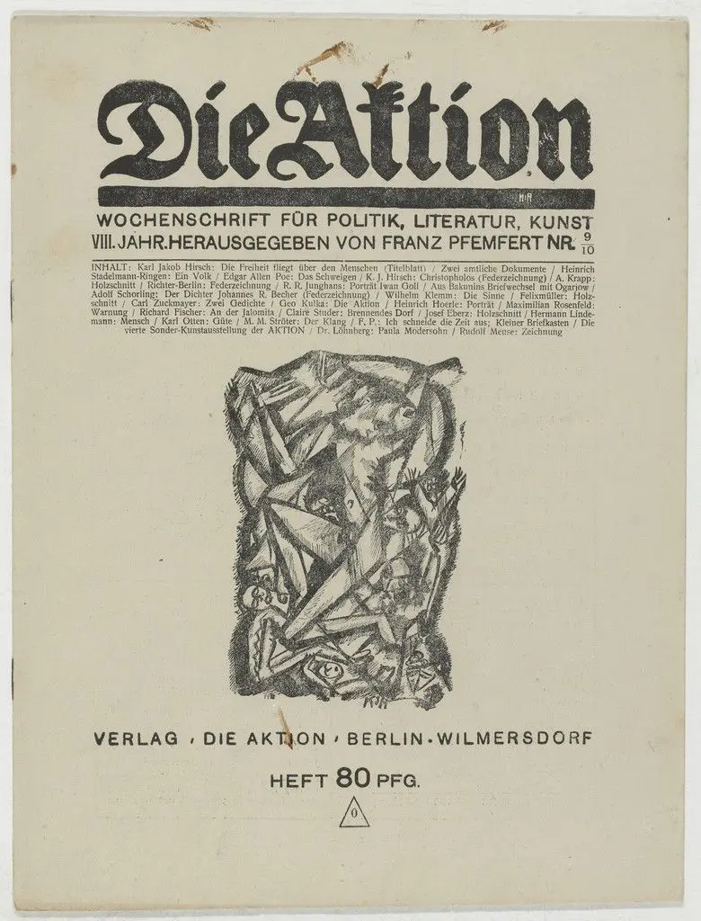 Die Aktion, vol. 8, no. 9/10 by A. Krapp, Conrad Felixmüller, Josef Eberz, Katharina Heise (Karl Luis Heinrich-Salze)